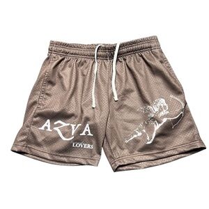 AZVA Brown Cupid Mesh Shorts Size Medium Cherub Street Wear
